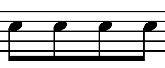 Musical Note - Tied Eighth Notes