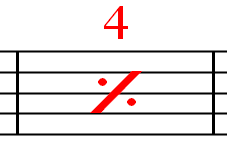 4 x measure notation