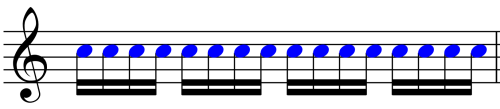 Sixteenth Notes for Tremolo.