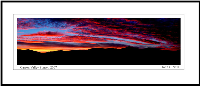 Photography by John O'Neill - Carson Valley Sunset