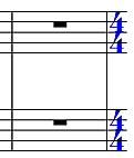 Last Measure of a Line of Music with Time Signature Change